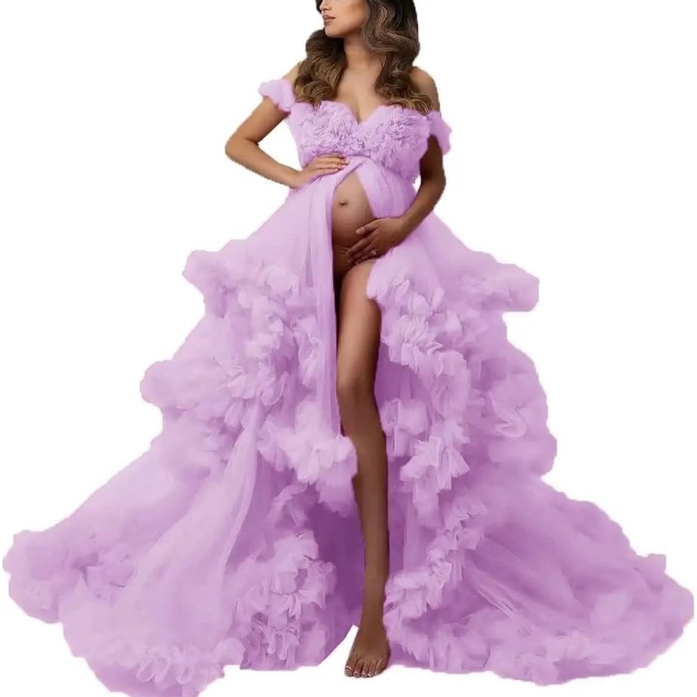 Lilac Maternity Shoot Dress